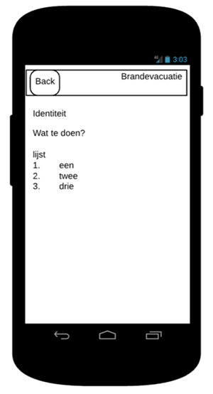 VOS - Wireframe Brandevacuatie